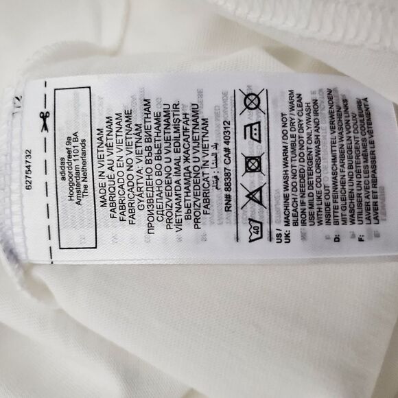 Adidas Womens Sz Medium White T-Shirt Essentials Logo NWT GL0649 - Picture 8 of 8